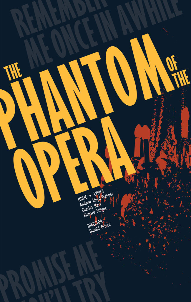 poster for the broadway musical, Phantom of the Opera